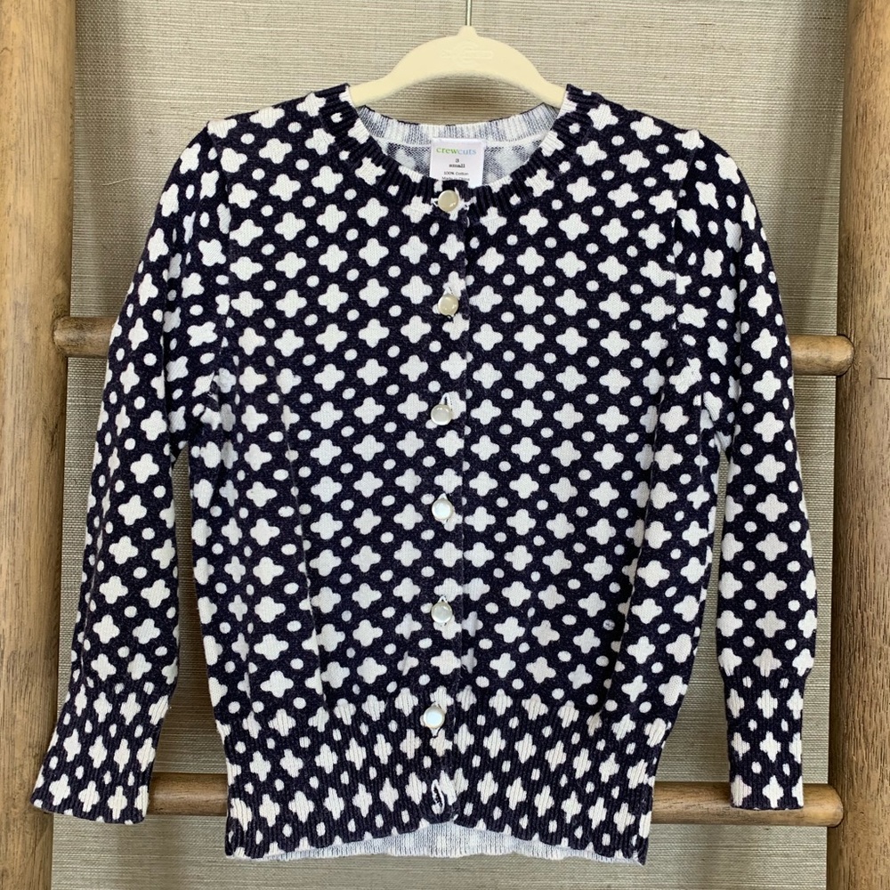 Crew cuts Toddler Navy/White Cardigan